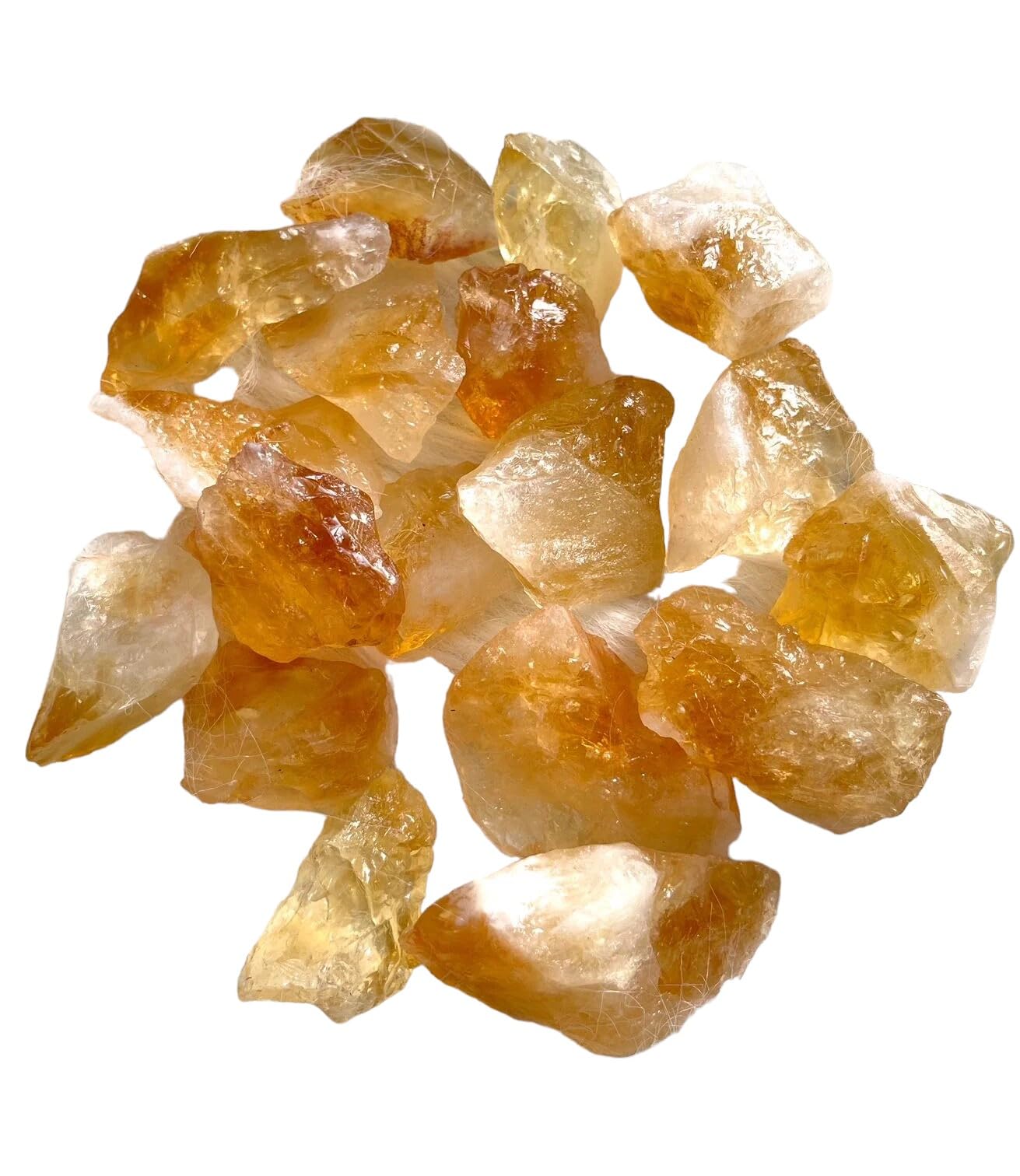 Natural Citrine Rough Crystals for Vastu, Healing, Spirituality & Business Success - 50 Gram Raw Citrine Crystals Default Title